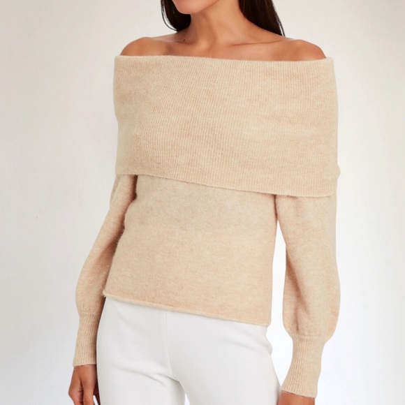 Michelle Mason Sweaters - Michelle Mason Off the Shoulder Wool Sweater